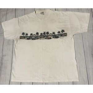 Newport Blue Classic Cars Graphic T Shirt Men's Size XL Surfing Theme